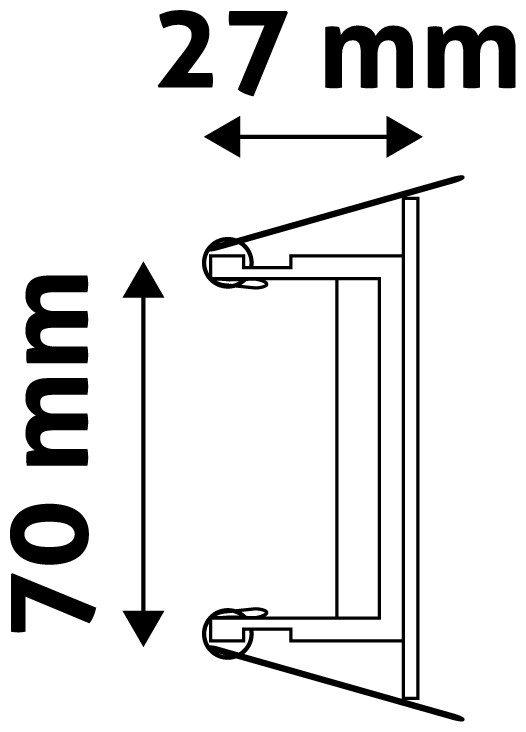 Výklopný rám pro žárovky GU10 chrom průměr 90mm